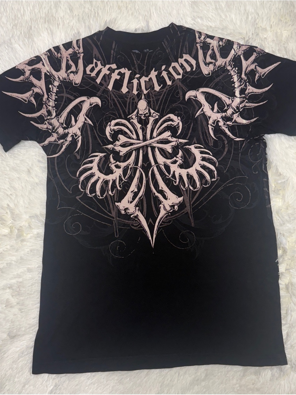 Affliction Skeleton Black T-Shirt - Size M